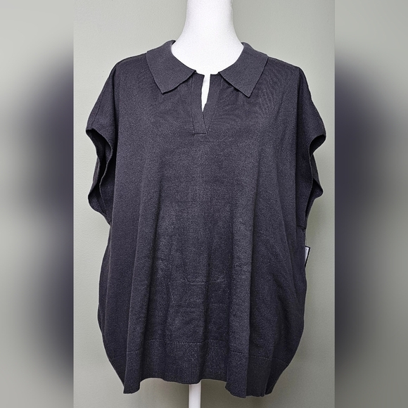 DKNY Ladies Sleeveless Collared Sweater XXL GRAY - Picture 3 of 8